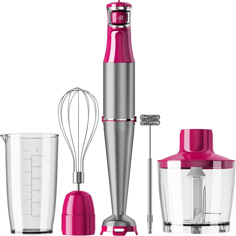 Turelar Immersion Blender Corded 400W, 2 Speed, Emulsifier, Blend, BPA-Free | Hand Blender Stick Mixer, Ergonomic Handle, Stainless Steel Blades, Effortless Blending for Soup, Smoothies, Puree, Baby Food