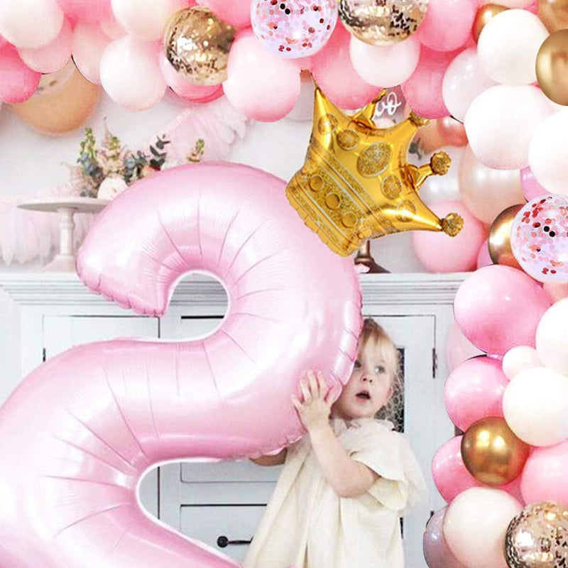 60Pcs Pink Gold Confetti Latex Balloons Kit for Engagement, Wedding, Baby Shower, or Girl Birthday Party Supplies