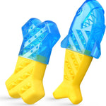 Pawaboo Pet Teether Cooling Chew Toys, Freezable Teething Toy for Puppies, Watermelon and Pineapple Shape Freeze Interactive Toys in Summer, Frozen Dog Treat Training Tools for Small and Medium Dogs