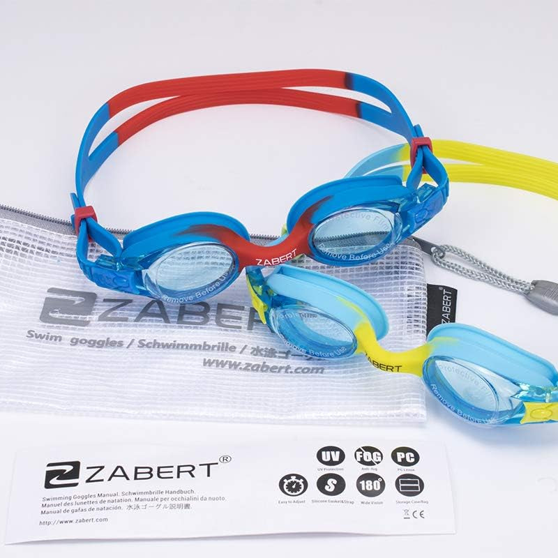 K20 Swimming Goggles for Kids Girls Boys Age 3-10 Years Old, Anti-fog 100% UV Protection with Travel Bag