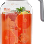 Breast Milk Pitcher, 32 oz Wide Mouth Glass Mason Jar | Dual Leak-Proof Lid, easy-pour spout, handle design for Breastmilk storage, iced tea and cold beverages