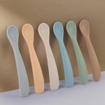 Eascrozn Baby Spoons, 6 Pack First Stage Silicone Feeding Spoons, BPA Free | Soft Tip Feeding Baby Utensils, Baby Led Weaning Supplies Training Spoons, Dishwasher and Boil Safe