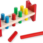 Melissa & Doug Deluxe Wooden Pound-A-Peg Toy with Hammer - FSC Certified