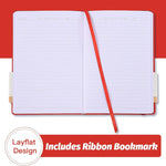 SUIN Hardcover-Journal-Notebooks, A5 Lined Journals Notebook for Writing 200 Pages, 8.2 x 5.5 inch, Classic Ruled Notebooks for Work/Travel/College (Multi-colors)