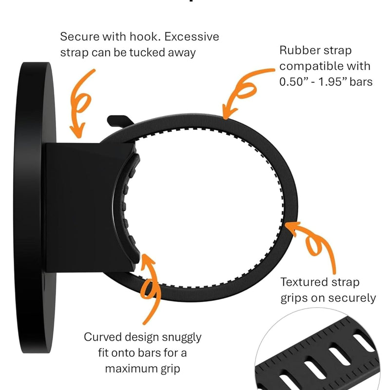 Magnetic Phone Holder for Stroller, Shopping Cart & Golf Push Cart | Handlebar Phone Mount for MagSafe | Strap with Strong Magnet for Mag Safe | Stroller Accessories for Uppababy, Nuna, Bugaboo...