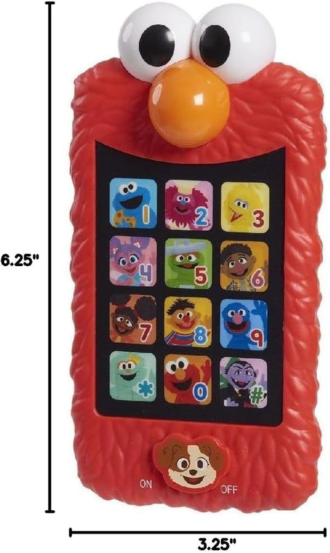 Just Play Sesame Street Learn with Elmo Phone for Kids, Ages 2 and Up, Educational Toy with 12 Learning Themes