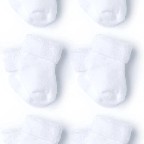Gerber Baby Boys & Girls 6-Pack White Terry Socks