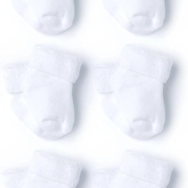 Gerber Baby Boys & Girls 6-Pack White Terry Socks