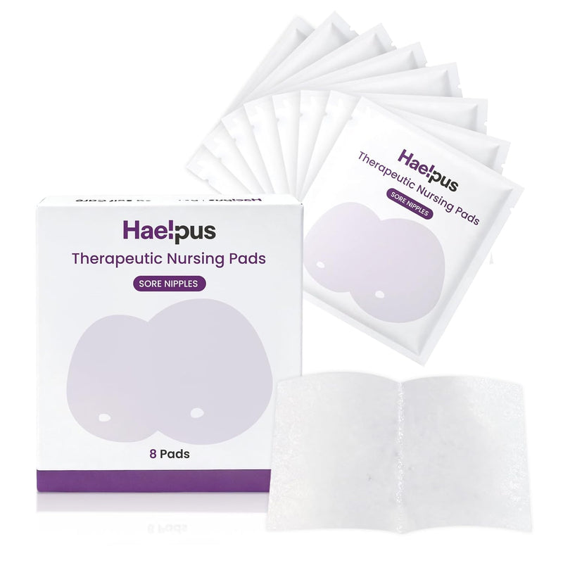Hydrogel Nipple Pads for Sore Nipples, Rapid Pain Relief, 16 Count | Instant Cooling, Plant-Based Hydrogel, Life Saving for Breastfeeding Moms