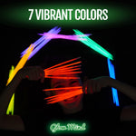 100 Ultra Bright Glow Sticks Party Pack - 8" Glowsticks Party Favors with Bracelets and Necklaces