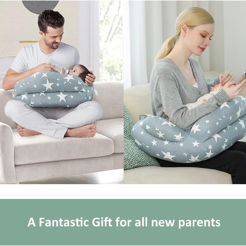 Chilling Home Nursing Pillow for Breastfeeding, Adjustable Nursing Pillow Breast Feeding Pillow Bottle Feeding, Breastfeeding Essentials for Newborn, Removable Cover