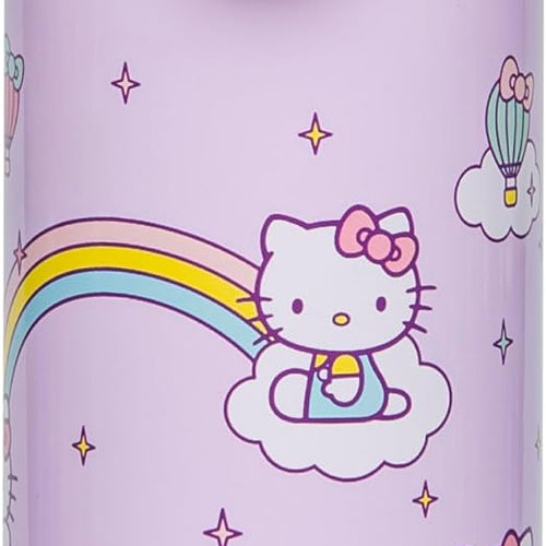 Zak Designs Sanrio Hello Kitty Sage 14oz Leak-Proof Straw Kids Water Bottle | BPA Free, Insulated Stainless Steel, Cupholder Friendly, Dishwasher Safe, Easy to Clean, Lid Lock, For School, Home, Travel