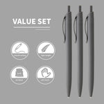 deegtran Pens Bulk, 50 Pack No Bleed Grey Barrel Black Ink Click Pens, Wholesale Retractable Ballpoint Pens, Pen Medium Point, Smooth black Ink Pen, 1.0MM