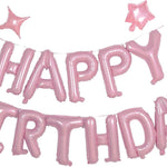 Silver Happy Birthday Aluminum Foil Balloon Decoration Kit for Kids and Adults