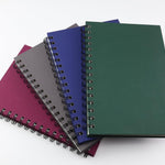 Spiral Notebook Journal,4 Pack A5 Hardcover Spiral Notebooks,5.7" x 8.5",160 Pages,100gsm Paper,College Ruled Journals for Study and Notes (Red, Green,Blue,Grey)