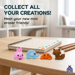 DIY Clay Cute Mini Animal Eraser Kit for Kids Ages 4-12 | Birthday Gifts for Girls & Boys, Students Desk Pet Animals, Make Your Own Erasers, Arts and Crafts