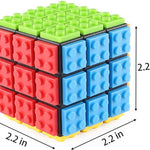 AMAZA 3x3 Speed Cube Stress Relief Fidget Toys Black 3x3x3 Magic Cube Puzzles Toy Sturdy and Smooth Cubes Toy Game Puzzle Toys for Kids and Adults