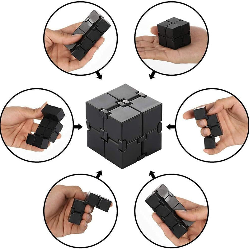 Infinity Cube Sensory Fidget Toy, EDC Fidgeting Game for Kids and Adults, Cool Mini Gadget Best for Calming and Stress Relief and Kill Time, Autism Toys Dementia Gift Stocking Stuffers