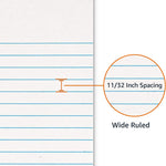 Amazon Basics Wide Ruled Lined Writing Note Pads for Office Supplies, 8.5" x 11.75", White, 12-Pack of 50 Perforated Sheets