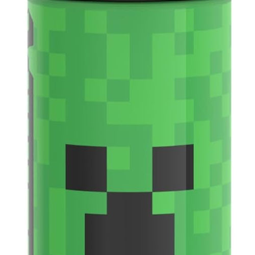 THERMOS FUNTAINER Water Bottle with Spout, 16oz, Minecraft | Kids Stainless Steel Insulated Water Bottle, Keeps Drinks Cold Longer for School & Play, BPA-Free