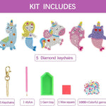 Arts and Crafts for Kids Ages 8-12 - Make Your Own GEM Keychains for Girls | 5D Diamond Art, Painting by Numbers Kits, Kids Ages 3-5, 4-6, 6-8, Easter Basket Stuffers,Christmas Stocking Birthday Gifts