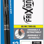 Pilot, FriXion Clicker Erasable Gel Pens, Fine Point Pens 0.7 mm, Pack of 12, Black