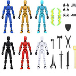 MerryXD T13 3D Action Figure,Assembly Completed Dummy Nova Titan Lucky 13 Action Figure 3D Printed Multi-Jointed Movable Toy Grow in The Dark Blue