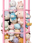 Woodure Stuffed Animal Storage & Organizer, Wooden Cute Zoo Toy Holder for Toddler Rooms, Playrooms & Bedrooms