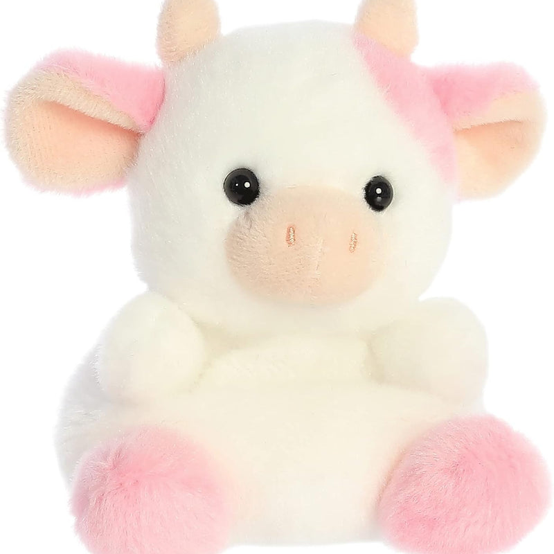 Aurora® Adorable Palm Pals™ Belle Strawberry Cow™ Stuffed Animal - Fun Collectible Plush for Kids and Adult Collectors - Perfect for Decorating Rooms and Birthday Gifts - Pink 6 Inches