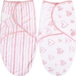 Biloban Baby Swaddles 0-3 Months for Boy Girls, Baby Swaddle | Newborn Swaddle, Cotton Swaddle Blanket, Baby Essentials, Lovely Grey Print, 2 Pack