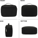 FlowFly Kids Lunch box Insulated Soft Bag Mini Cooler Back to School Thermal Meal Tote Kit for Girls, Boys, Black