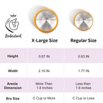 Boboduck The Original Silver Nursing Cups - Nipple Shields for Nursing Newborn, Newborn Breastfeeding Must Haves for Soothe and Protect Your Nursing Nipples - 925 Silver (Regular Size)