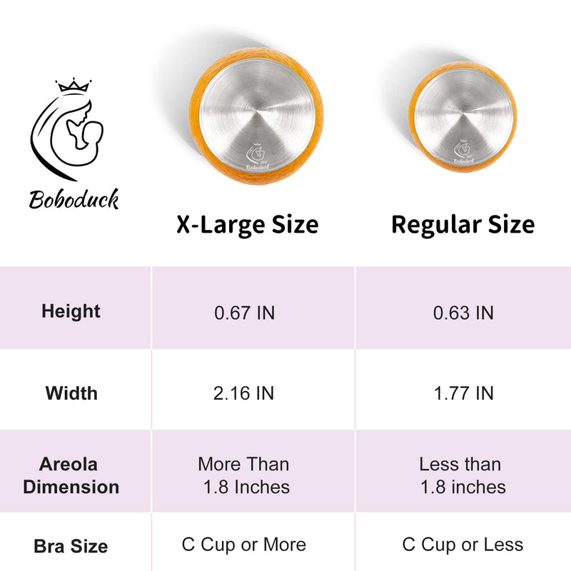 Boboduck The Original Silver Nursing Cups - Nipple Shields for Nursing Newborn, Newborn Breastfeeding Must Haves for Soothe and Protect Your Nursing Nipples - 925 Silver (Regular Size)