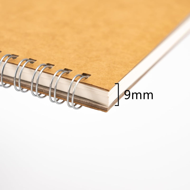 DSTELIN 10 inch x 7.5 inch, 100GSM, Blank Spiral Notebook, 1-Pack, Soft Cover, Sketch book, 100 Pages / 50 Sheets, with writing backboard, (Brown)