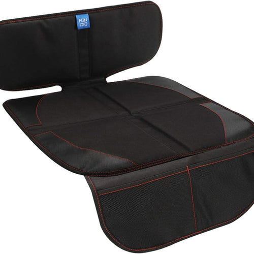 funbliss Car Seat Protector for Child Car Seat | Auto Seat Cover Mat, Thickest Padding, Protects Leather & Fabric Upholstery, PVC Leather Reinforced Corners