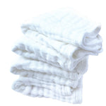 Burp Cloths Large, Muslin Burp Cloths for Baby, Extra Absorbent and Soft, 6 Layers 20 by 10 Inches 100% Cotton (White Large 4 Pack)