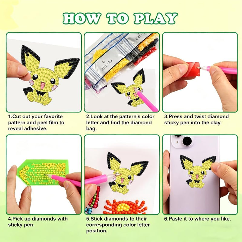LWZAYS Diamond Art Kits for Kids Boys and Girls Ages 6-8-10-12 Easy to DIY Creative Diamond Art Stickers Craft by Numbers Kits for Kids and Adult Beginners 2.0