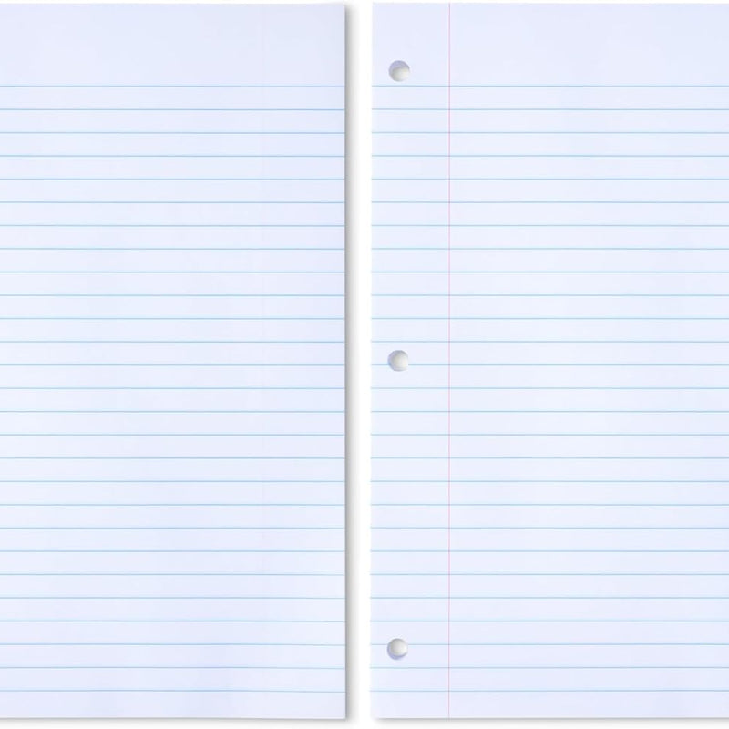 Amazon Basics Wide Ruled Loose Leaf Paper, 10.5" x 8", 150 Sheets, No Binding, White, 1-Pack