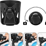 Accmor Stroller Cup Holder, Walker Wheelchair Bike Drinks Holder | Universal 360° Rotatable Cup Holder Stroller Attachment Accessories