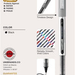 uni-ball Vision Stick Roller Ball Pens, Fine Point, Black Ink, Pack of 4