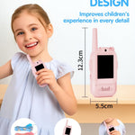 Pink-and-Blue 2-Pack Rechargeable Walkie Talkie for Kids with Video and Voice Changer, HD Camera, and Long Range