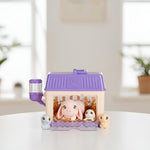 Little Live Pets Bunny Mini Interactive Live Pet Toy Set for Girls Ages 3+, 20+ Sounds, 3 Surprise Babies