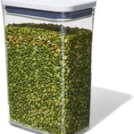 OXO Good Grips POP Container, Airtight Food Storage for Pantry, 1.7 Qt | Airtight Container for Coffee Beans, Sugar, Rice, One-Push Lid, Stackable, Dishwasher Safe, Rectangle Shape
