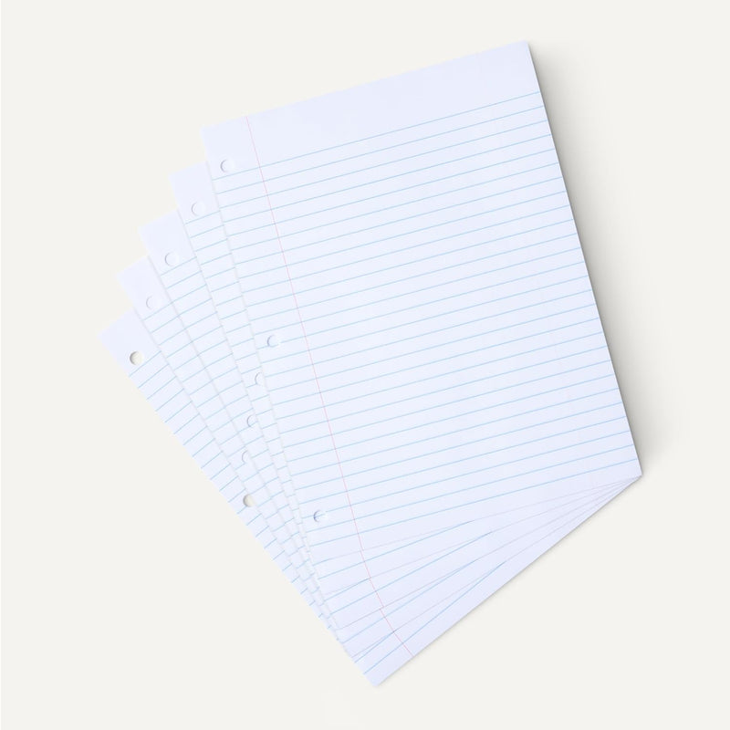 Amazon Basics Wide Ruled Loose Leaf Paper, 10.5" x 8", 150 Sheets, No Binding, White, 1-Pack