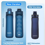 Opard Zip 20oz Plastic Water Bottle Dishwasher Safe, Leakproof Flip-Top Lid, BPA Free Tritan, Wide Mouth Reusable Kids Water Bottle for School Hiking Commuting Outdoor Travel and Gym