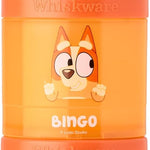 Whiskware Bluey Stackable Snack Containers for Babies, Toddlers, and Kids, 3 Stackable Snack Cups for School and Travel, Cupholder Friendly, Bluey and Bingo! Let’s Do This!
