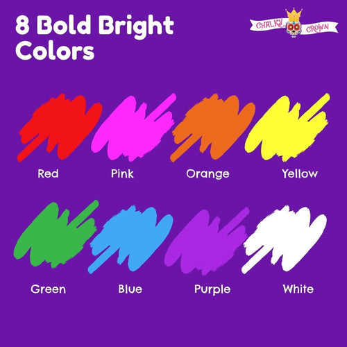Bold Chalk Markers - Dry Erase Marker Pens - Liquid Chalk Markers for Chalkboards, Signs, Windows, Blackboard, Glass, Mirrors - Chalkboard Marker with Reversible Tip (8 Pack) - (Multicolored, 6mm)