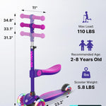 Gotrax KS3 Kids Kick Scooter with LED Lighted Wheels and Adjustable Height Handlebars