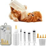 Pet Feeding Syringe with Nipple, Silicone Feeding Tools for Kitten Puppy Feeding Syringe for Newborn Cat Dog Small Animals Rabbits (5ml+10ml +10 nipples)