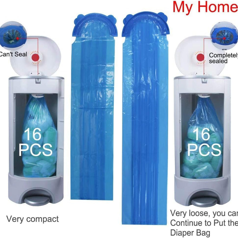 Diaper Pail Refill Bags, 1088 Counts, 34 Bags, Fully Compatible with Arm&Hammer Disposal System